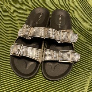 Madden Girl Rhinestone Sandals Size 8 NEW